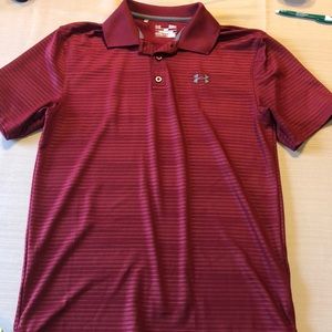 Men’s Dark Red Under Armour Golf Shirt